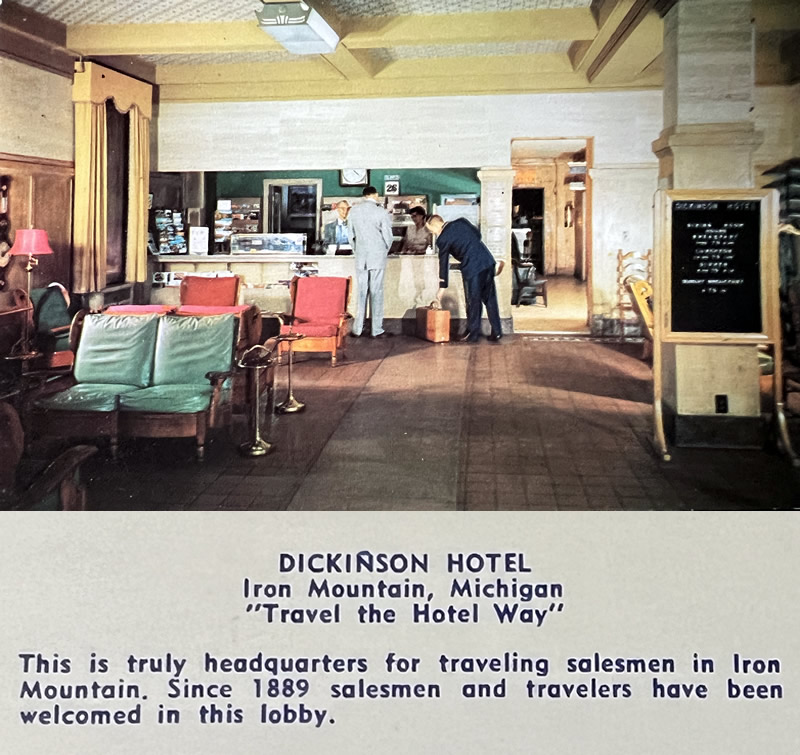 Dickinson Hotel - Vintage Postcard (newer photo)